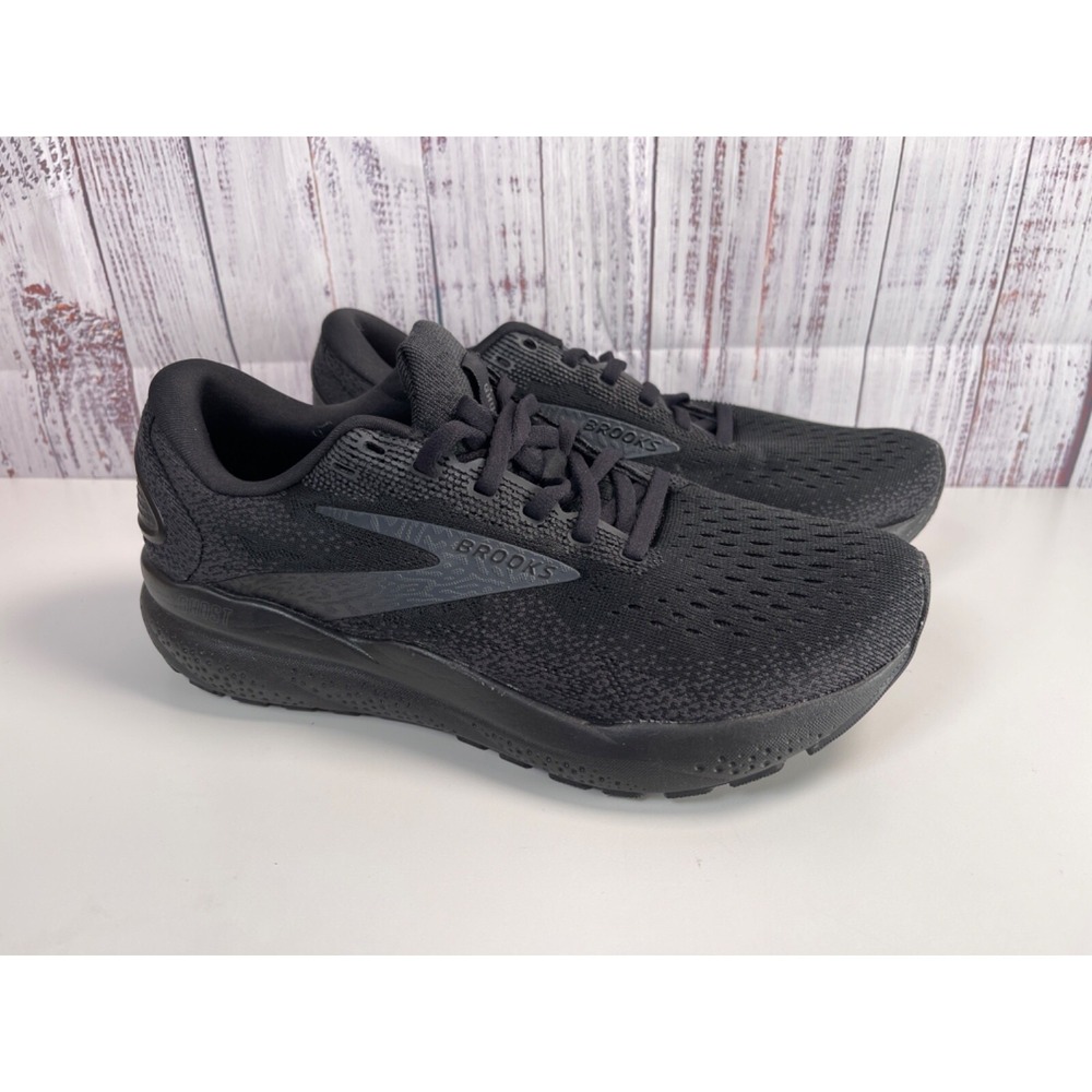 Brooks Womens GHOST 16 Triple Black Running Sneakers Sz 8M EUC